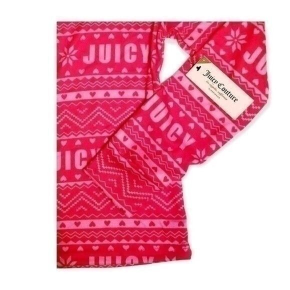 Juicy Couture Red and Pink Fair Isle PJ Lounge Short Set Size Large - NWT 4 0029 - Picture 4 of 6